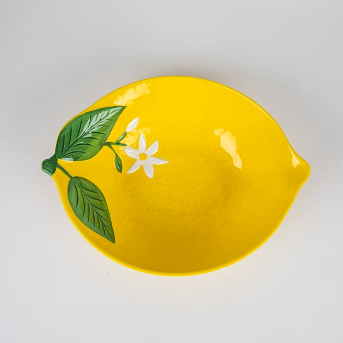 FLEURS CITRONS PORCELAIN BOWL 30X22CM (202073363)