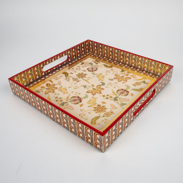 PAISLEY BEIGE TRAY 30X30 CM (202073470)
