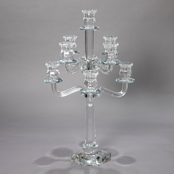 CRYSTAL CANDLE HOLDER ROSE 9 ARMS (418060110)