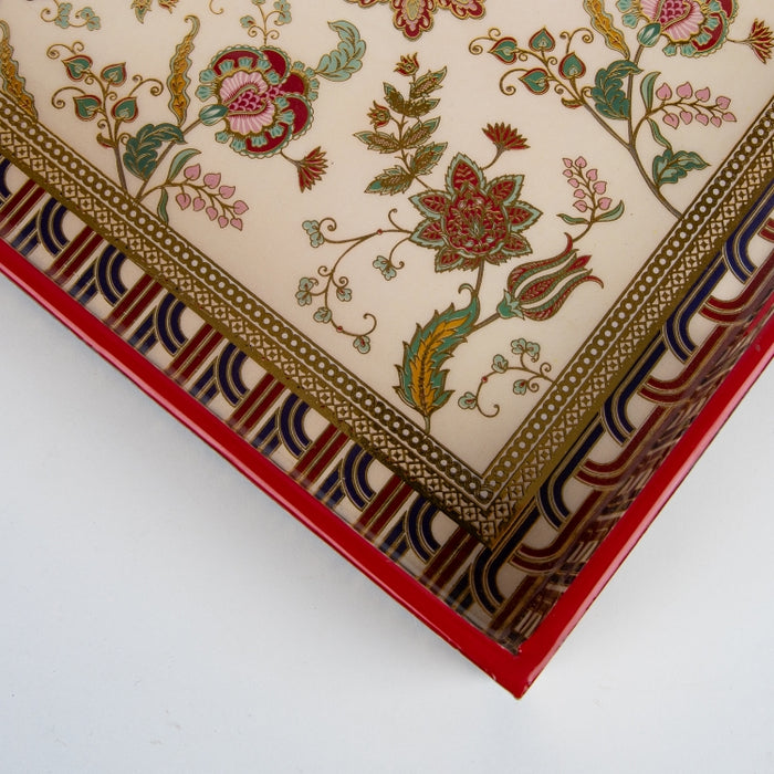 PAISLEY BEIGE TRAY 30X30 CM (202073470)