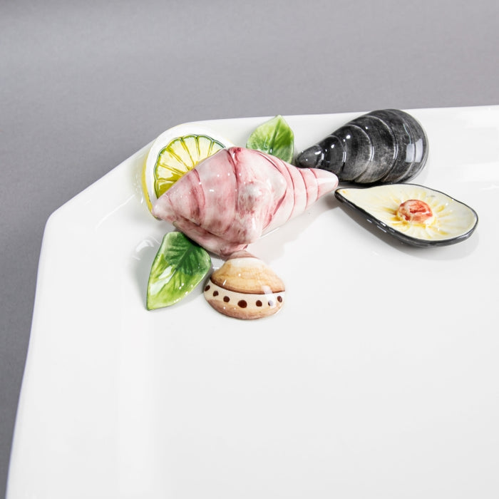 SEAFRUIT OCT.DISH CORAL 37CMX28CM (202029188)