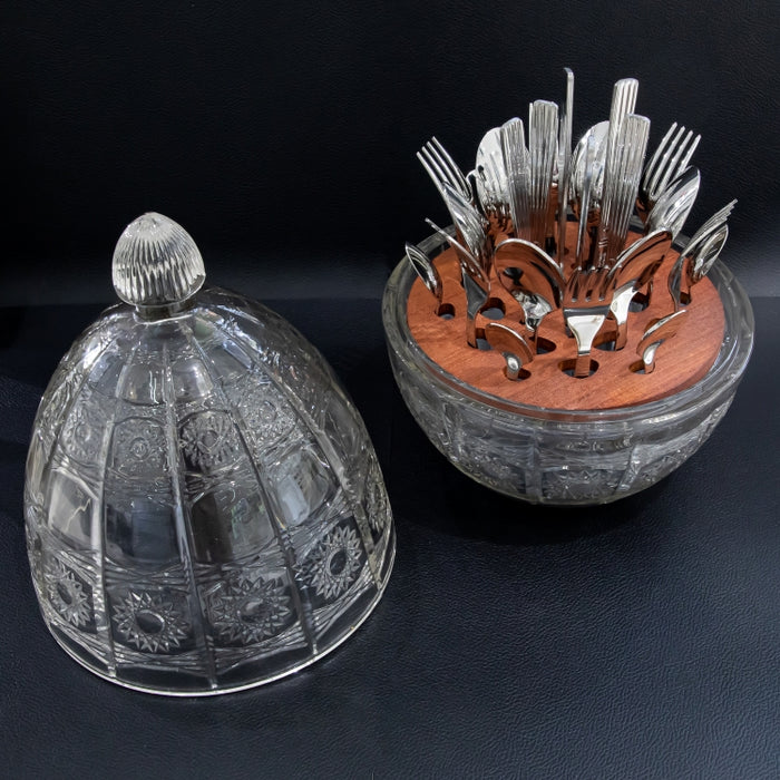 CUTLERY HOLDER GLASS EG SUNFLOWR-C (202016350)