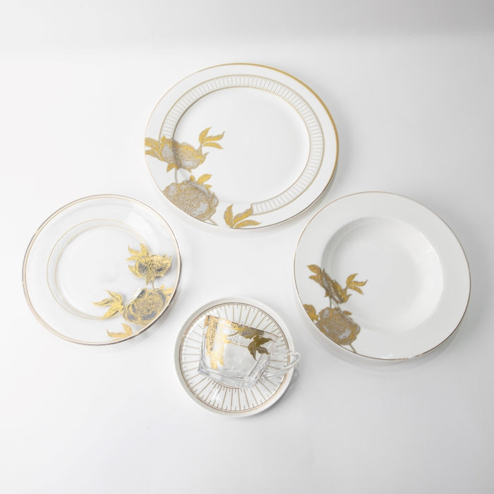 TWINS-20PCS DINNER SET PEONY GOLD (202029262)