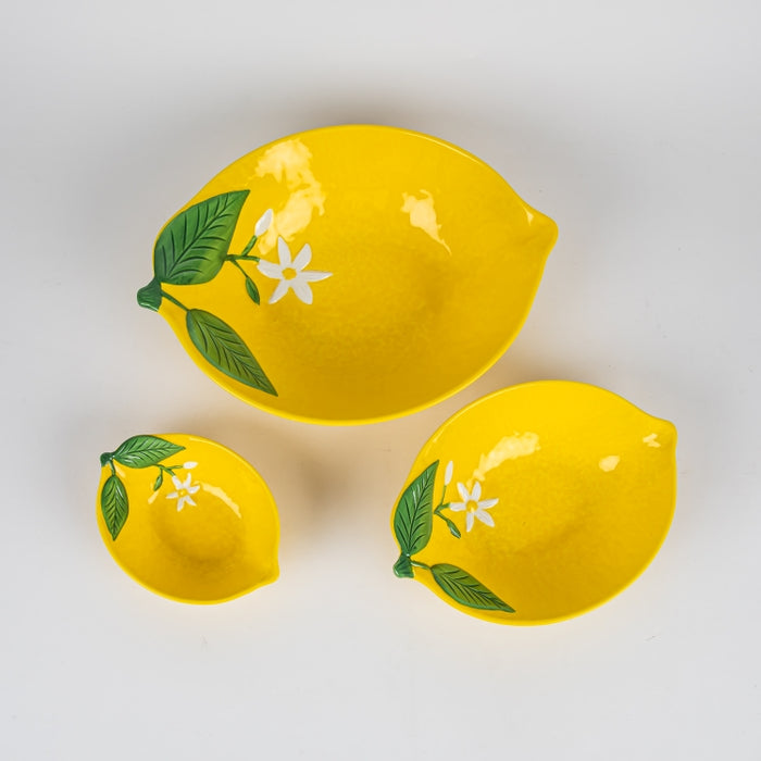 FLEURS CITRONS PORCELAIN BOWL 22X16CM (202073362)