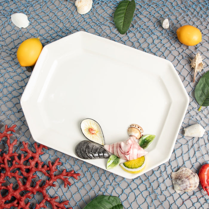 SEAFRUIT OCT.DISH CORAL 37CMX28CM (202029188)