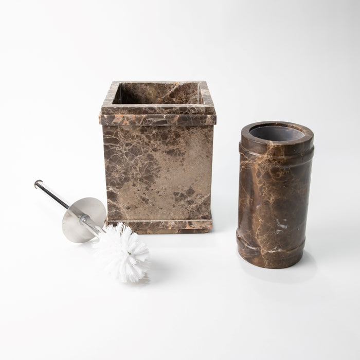 OTL-8PCS BATHROOM SET BROWN EMBRDR (264846579)