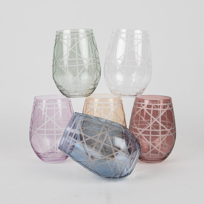 GLASS TUMBLER SET/6PCS BLUE (202016438)