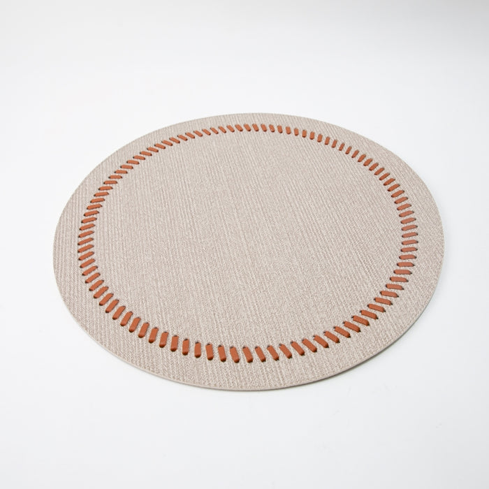 ROUND PLACAMAT W/BAND BRAID LATE (202055050)