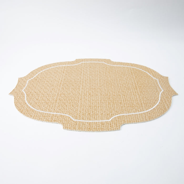 CROWN PLACEMAT W/LINE RAFYA YELLOW (202055066)