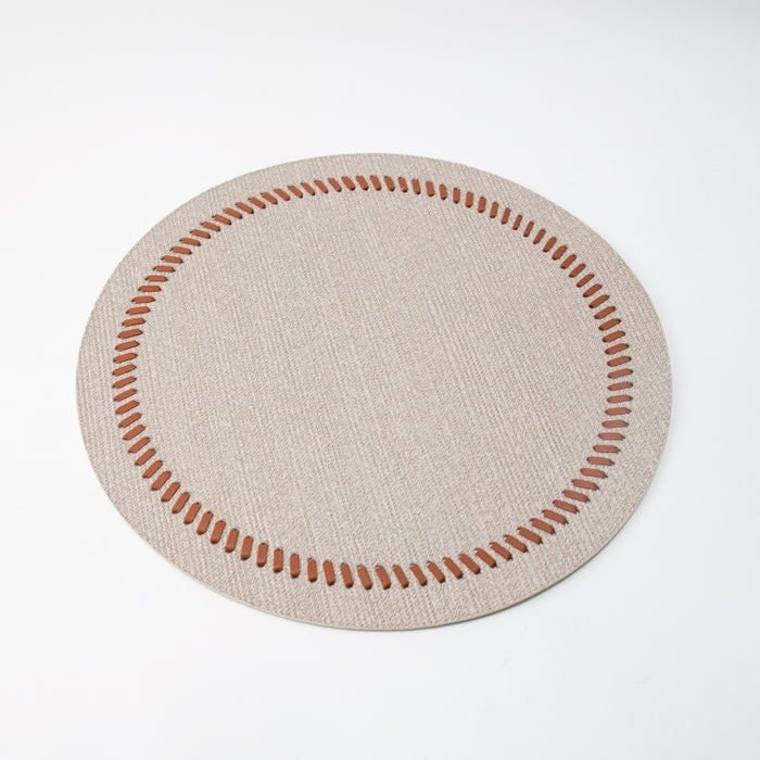 ROUND PLACAMAT W/BAND BRAID LATE (202055050)