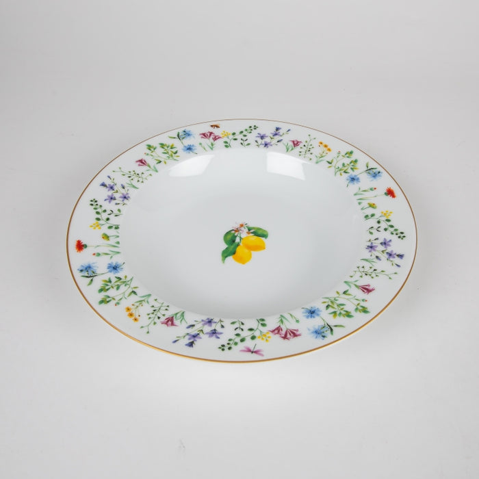 FLEURS CITRONS PORCELAIN SOUP PLATE 21.5CM (202073342)