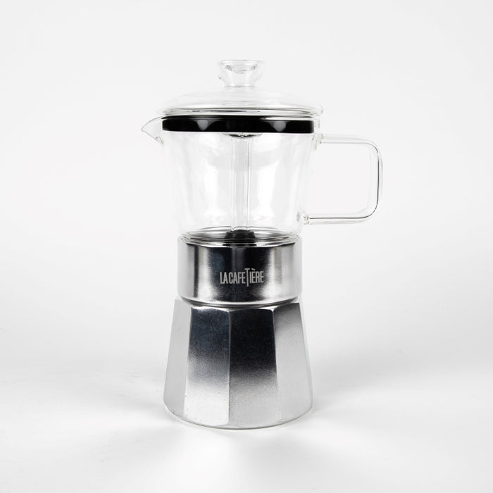 LC VERONA GLASS ESPRESSO MAKER 290ML 6CUP BLACK (202031012)