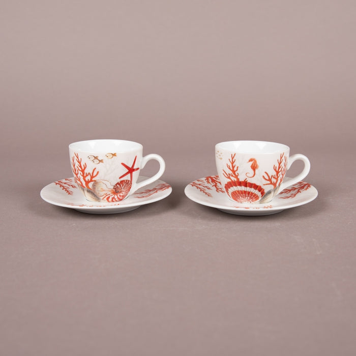 CORAL REEF SET OF 2 COFFEE CUP 110ML (202073017)