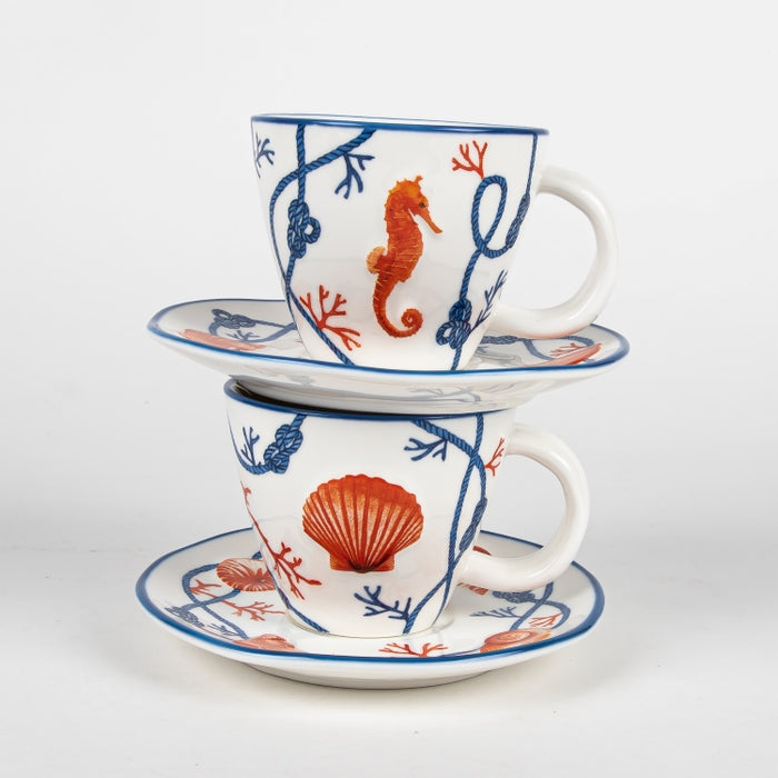 COTE DE MER SET/2 COFFEE CUP&SAUCER 120ML (202073318)