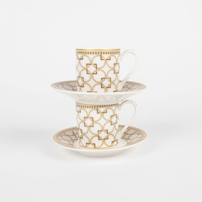 DECO SET/2PCS COFFEE CUP&SAUCER 80ML (202073414)