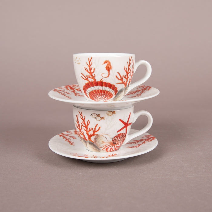 CORAL REEF SET OF 2 COFFEE CUP 110ML (202073017)