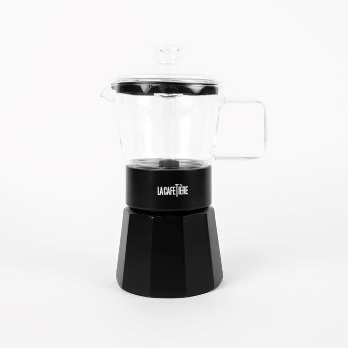 LC VERONA GLASS ESPRESSO MAKER 290ML 6CUP CHROME (202031013)