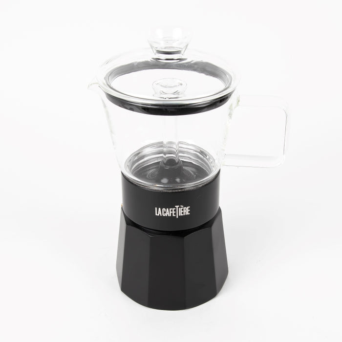 LC VERONA GLASS ESPRESSO MAKER 290ML 6CUP CHROME (202031013)