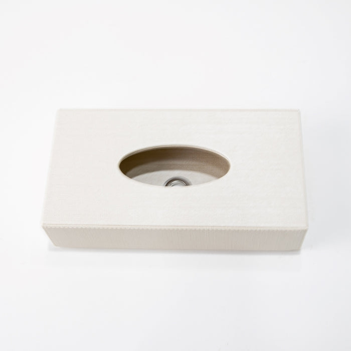 RECT.TISSUE BOX SILK IVORY (202042180)