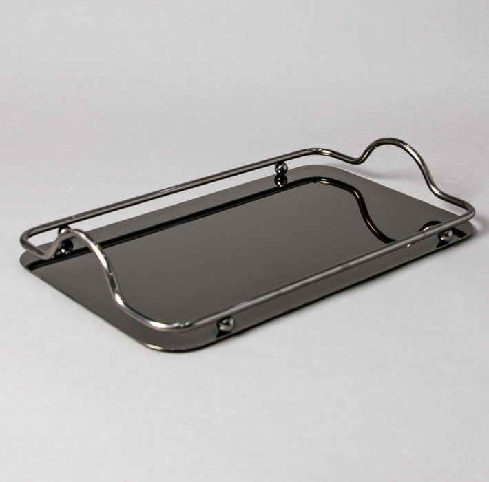 STEEL TRAY 35CMX20CM BLACK SMALL (202016354)
