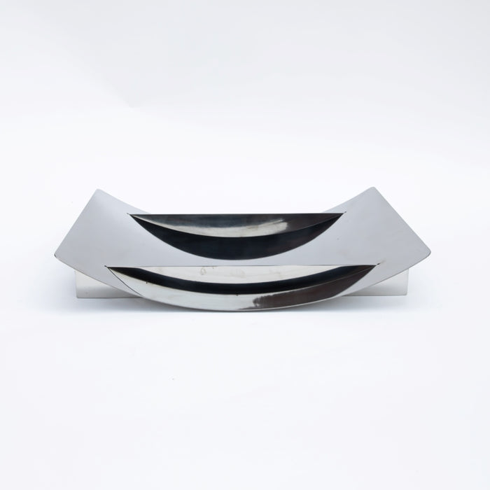 DAZHANG-STAINLESS STEEL BOAT TRAY SLV 38X28CM (202107517)