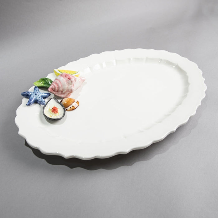 SEAFRUIT OVAL DISH WAVE 45CMX23CM (202029190)
