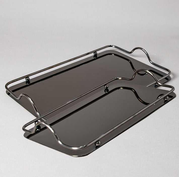 STEEL TRAY 35CMX20CM BLACK SMALL (202016354)