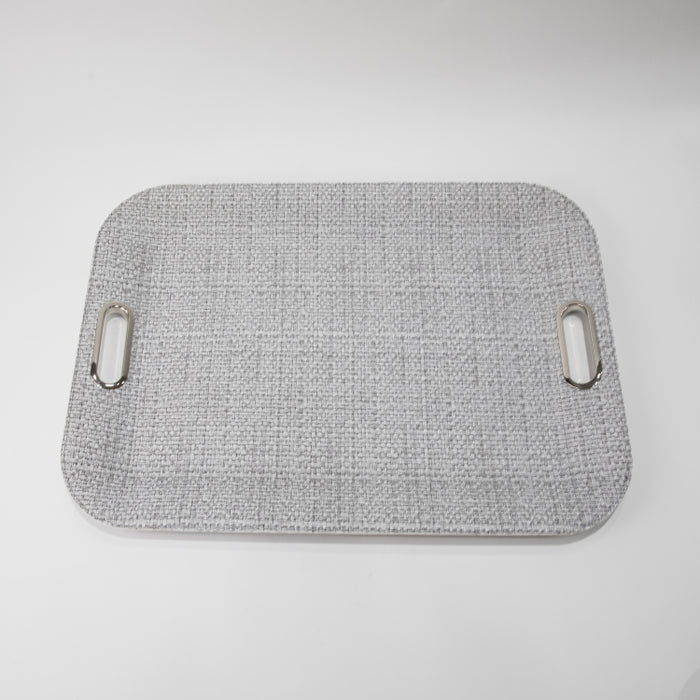 TRAY LARGE WITH HANDLE RAFYA GREY 55CMX40CM (202107470)