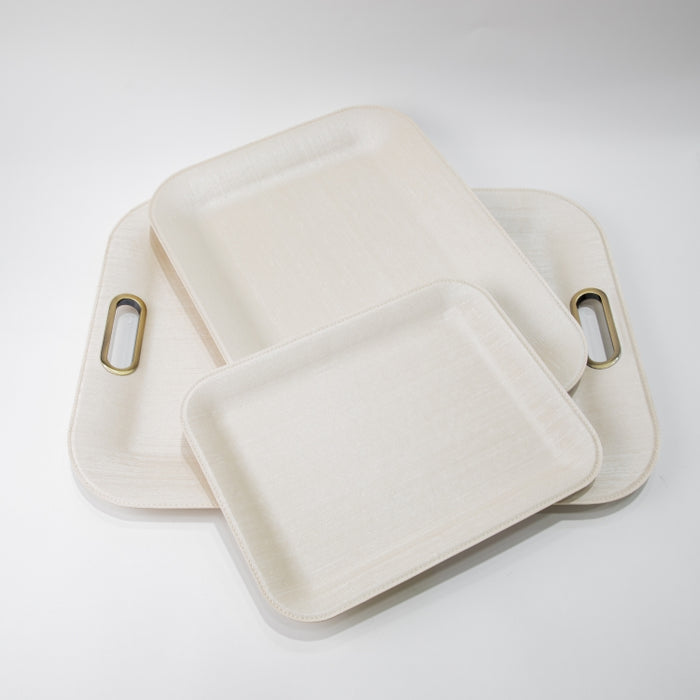 PLASTIC TRAY SMALL SILK IVORY 33CMX25CM (202107484)