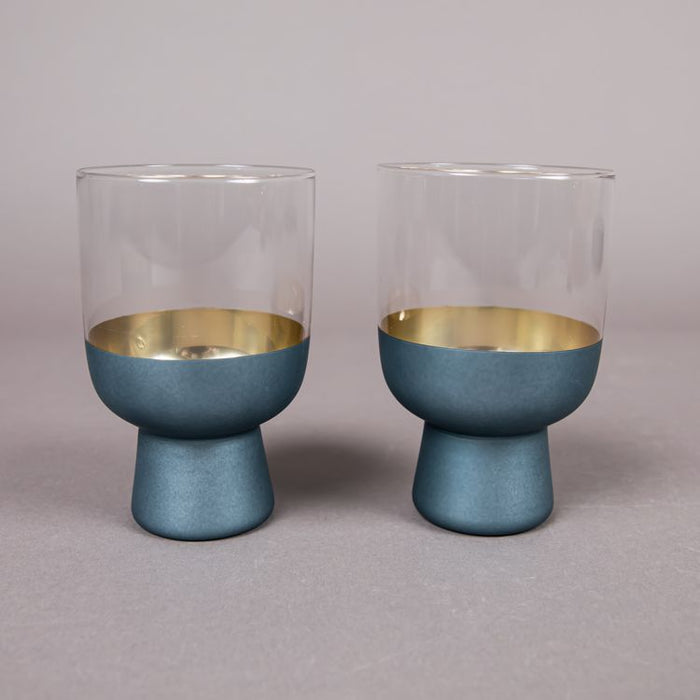 ARIA GLASS 2PCS HIGHBALL TUMBLER TEAL (202016021)