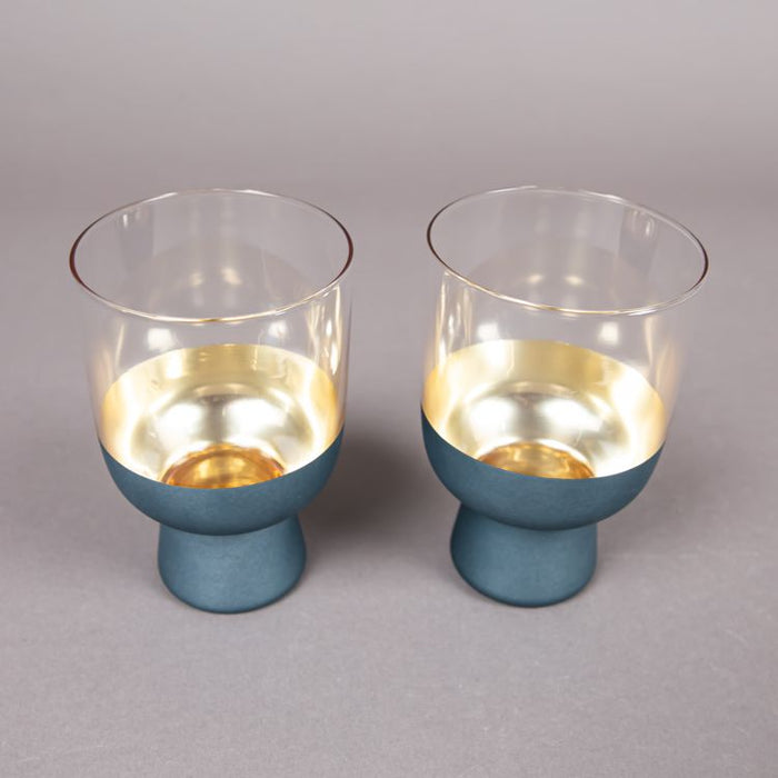 ARIA GLASS 2PCS HIGHBALL TUMBLER TEAL (202016021)