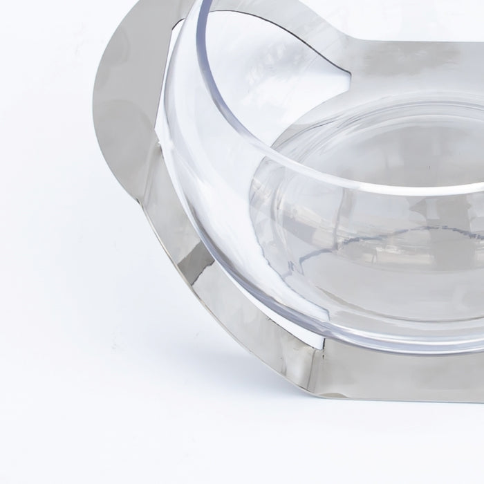 DAZHANG-GLASS SERVING BOWL SLVR (202029299)