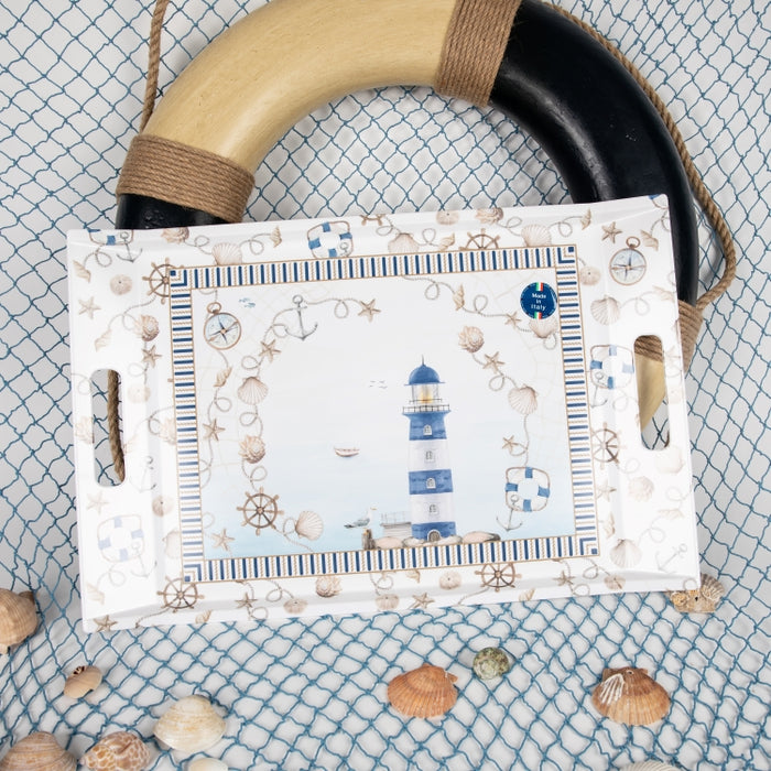 BLUE LIGHTHOUSE RECT.TRAY  47X31 (202073467)