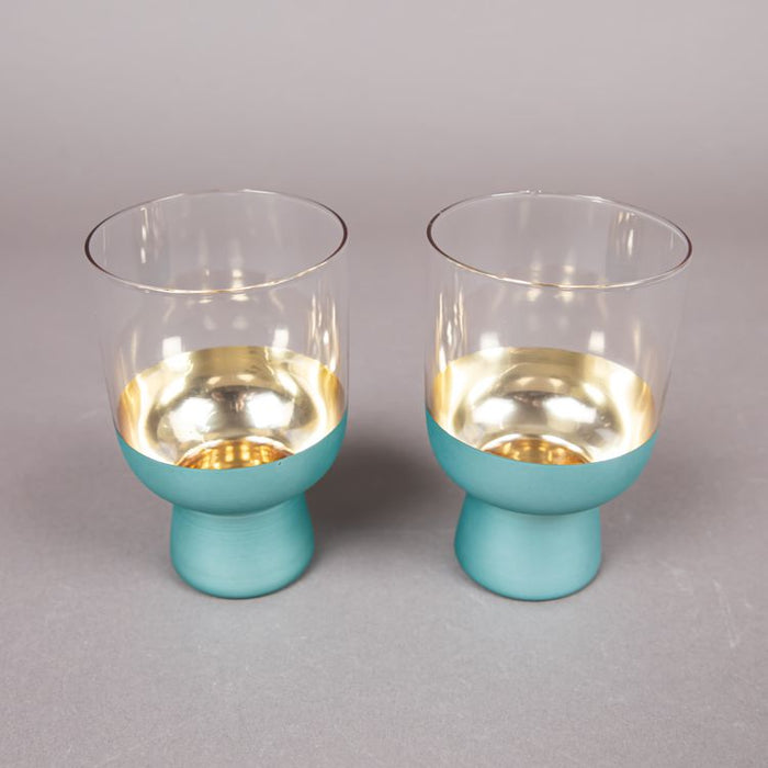 ARIA GLASS 2PCS HIGHBALL TUMBLER AQUA (202016024)