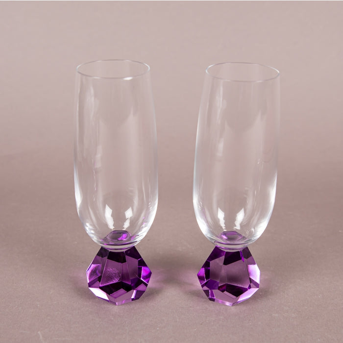 ZHARA 2PC GLASS AMETHST (202016288)