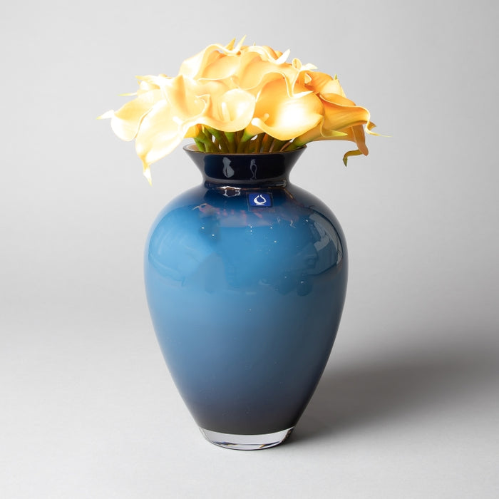 VASE OPAL/ NAVY BLUE H 29CM (418050098)