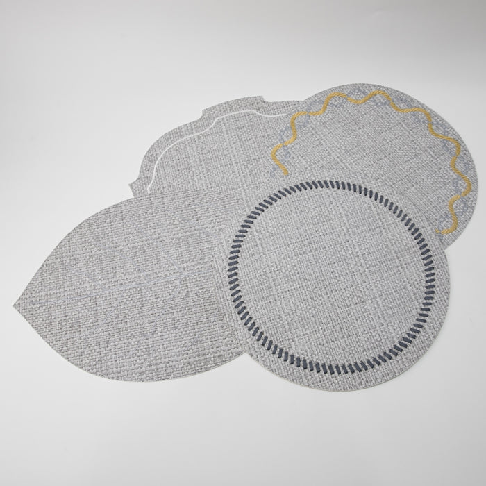 LEAF PLACEMAT RAFYA GREY (202055072)