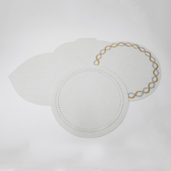 LEAF PLACEMAT BRAID WHITE (202055057)