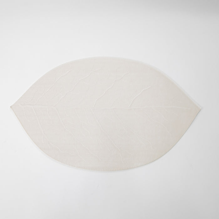 LEAF PLACEMAT SILK IVORY (202055087)