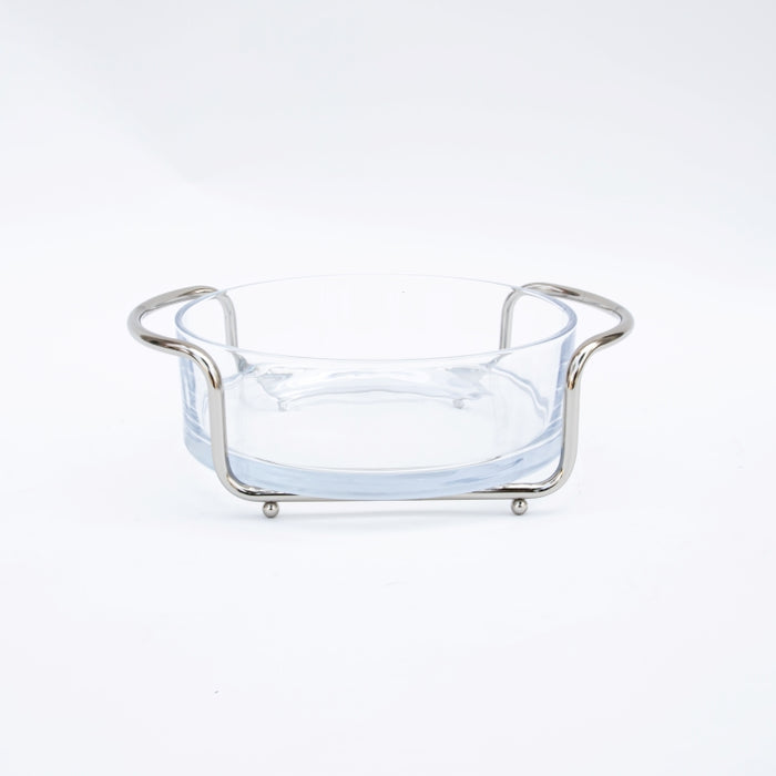 DAZHANG-GLASS SERVING BOWL SLVR (202029298)