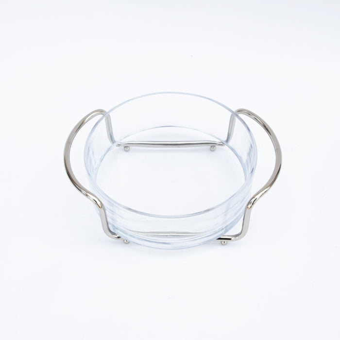DAZHANG-GLASS SERVING BOWL SLVR (202029298)