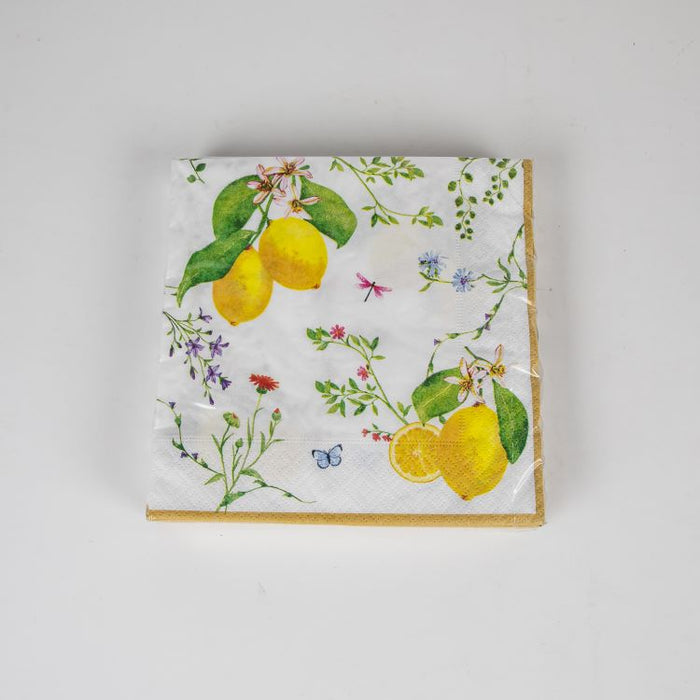 FLEURS CITRONS PAPER NAPKIN PACK/20 (202073348)