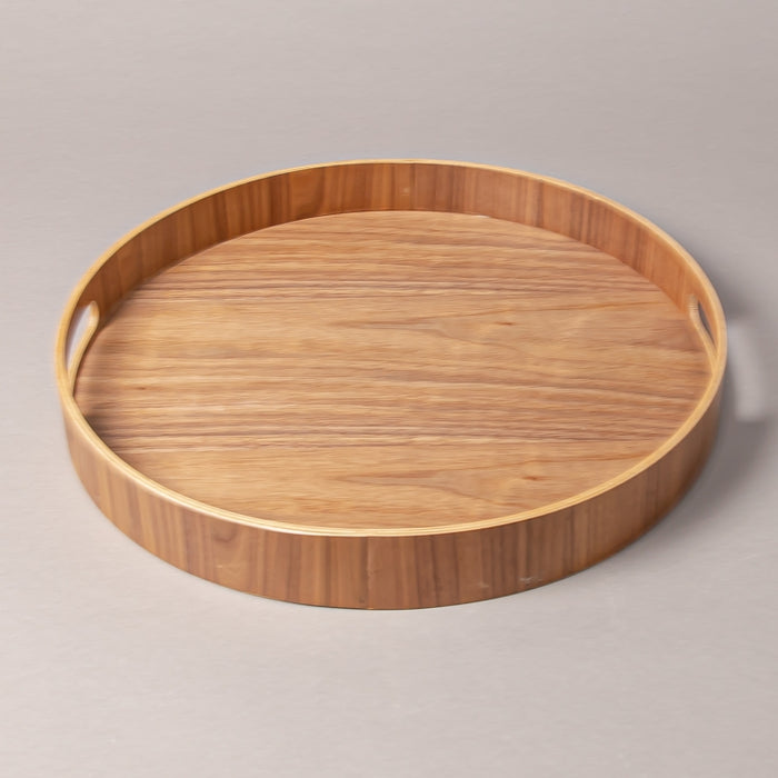 WOODEN TRAY ROUND 40.5CM WALNUT (202107437)