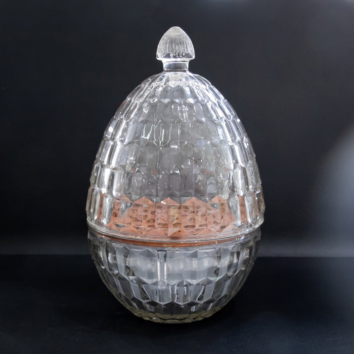 CUTLERY HOLDER GLASS EGG CHECK-B (202016349)