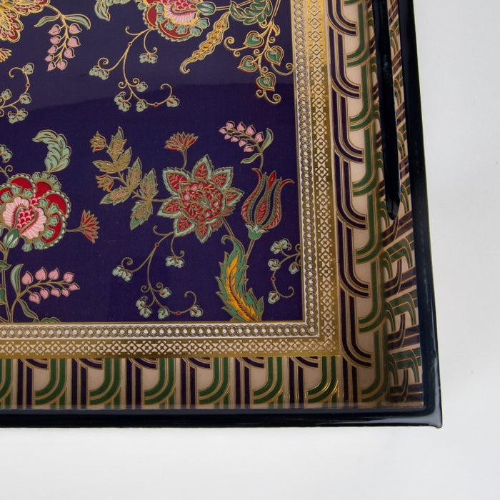 PAISELY BLUE TRAY 40X25.5CM (202073473)