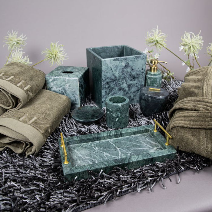 KAS ESMERALDA 7PCS BATHROOM SET GREEN  (264846407)