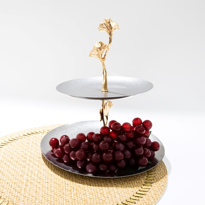 DAZHANG-STAINLESS STEEL 2-TIER PLATE 26X27CM (202107502