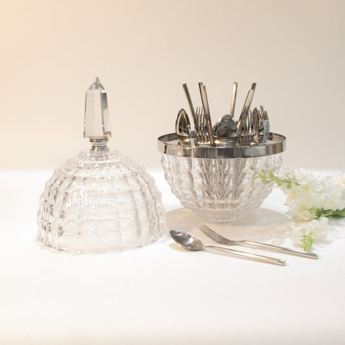 DAZHANG-CUTLERY HOLDER SILVER D23CM (202245121)