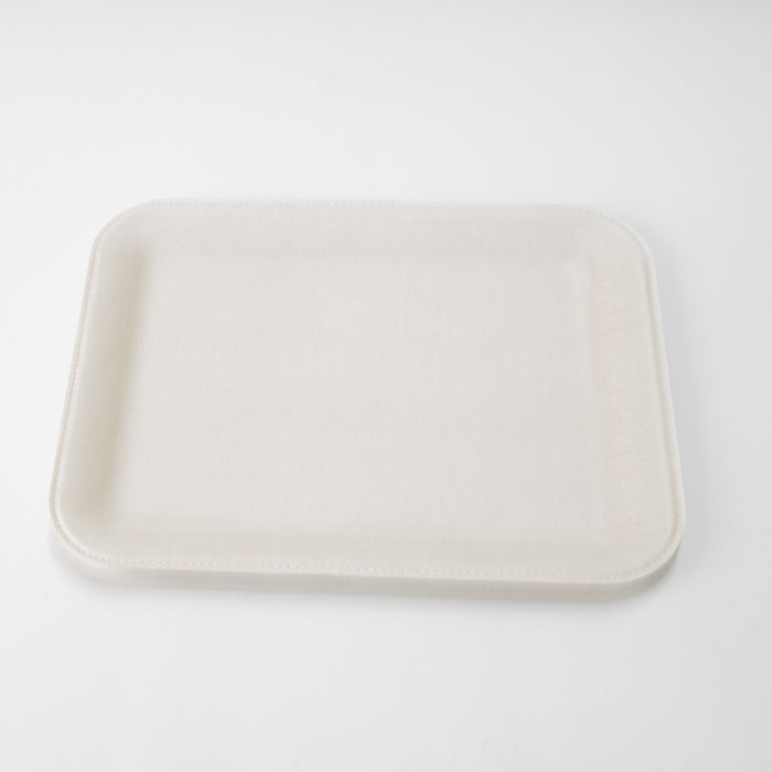 PLASTIC TRAY SMALL SILK IVORY 33CMX25CM (202107484)
