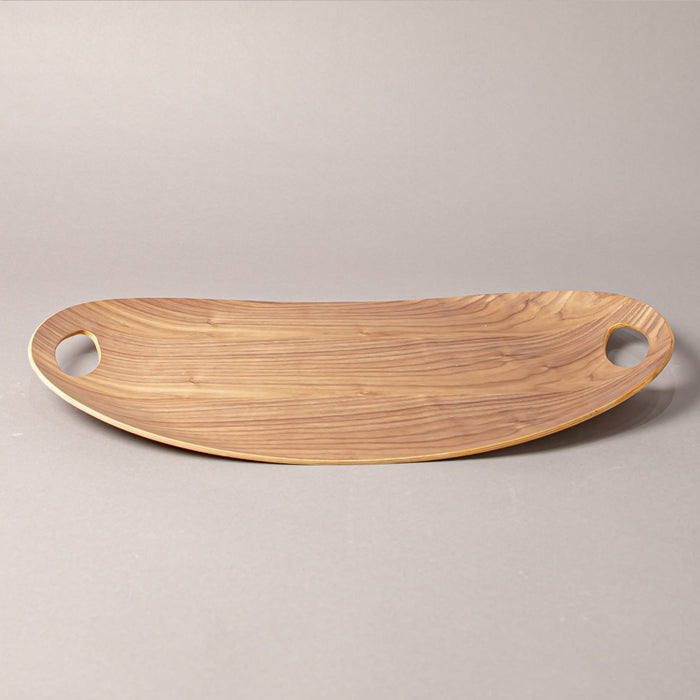 WOODEN TRAY OVAL 55CMX35CM WALNUT (202107428)